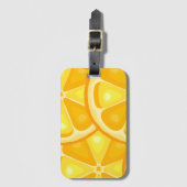 Zitrus TROPICAL SOMMER FRUIT Orange Zitronen Slice Gepäckanhänger (Vorderseite Vertikal)