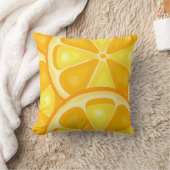 Zitrus TROPICAL SOMMER FRUIT Orange Zitronen Slice Kissen (Decke)