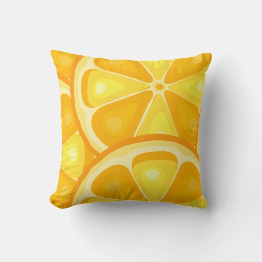 Zitrus TROPICAL SOMMER FRUIT Orange Zitronen Slice Kissen (Vorderseite)