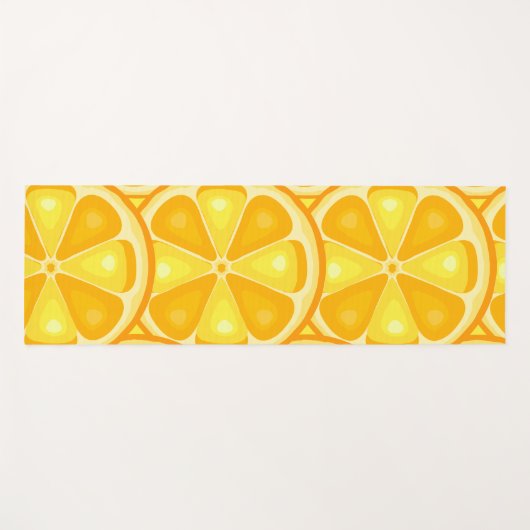 Zitrus TROPICAL SOMMER FRUIT Orange Zitronen Slice Yogamatte (Vorderseite (Horizontal))