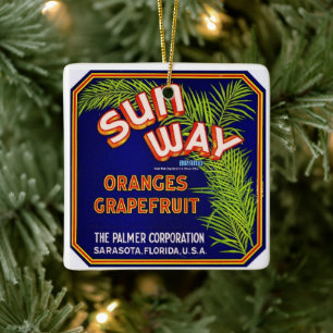 Zitrus Weihnachten Keramikornament
