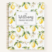 Zitrus Zitronenfrucht Botanisches Muster Rezept Notizblock (Vorderseite)
