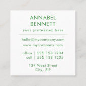 Zitrus-Zitronenmuster beruflich Quadratische Visitenkarte (Rückseite)