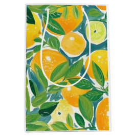 Zitrusbaum Kunsthandwerk Lemonen Orangen Limetten  Mittlere Geschenktüte