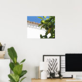 Zitrusbaum mit reifen Früchten Poster (Heimbüro)