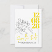 Zitrusblüte Foto Hochzeit speichern das Datum Save The Date (Vorderseite)
