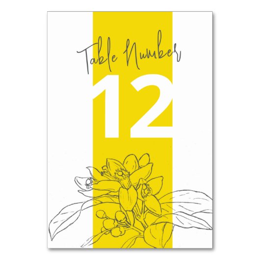 Zitrusblüte, grau, weiß tischnummer (Vorderseite)