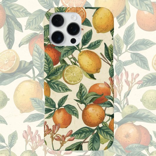 Zitrusblüten-Garten Nahtloses Muster  iPhone Hülle