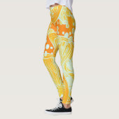 Zitruscocktail: glänzendes Wassermuster Leggings (Links)