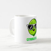 ZitrusCool Funny Seriös Coole Limone Sonnenbrille Kaffeetasse (Vorderseite Links)