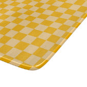 Zitruscreme-Schachbrettmuster Schneidebrett (Ecke)