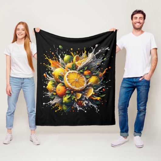 Zitrusexplosion Fleecedecke (Beispiel)