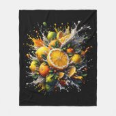 Zitrusexplosion Fleecedecke (Vorderseite)