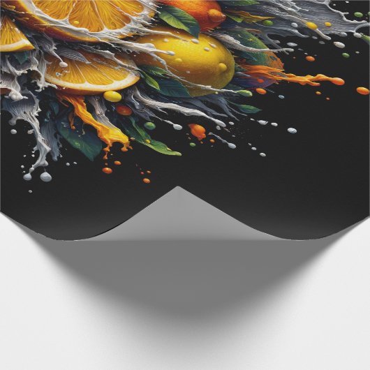 Zitrusexplosion Geschenkpapier (Ecke)