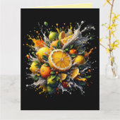 Zitrusexplosion Karte (Gelbe Blume)