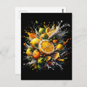 Zitrusexplosion Postkarte (Vorne/Hinten)