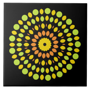 Zitrusfarben, grün, gelb, orange, fliese