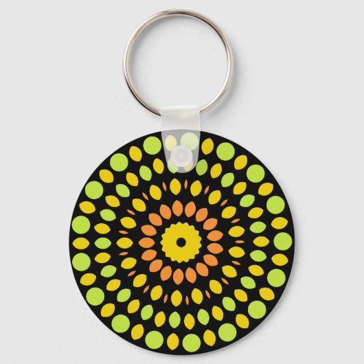 Zitrusfarben, grün, gelb, orange, schlüsselanhänger (Vorderseite)