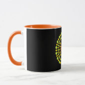 Zitrusfarben, grün, gelb, orange, tasse (Links)