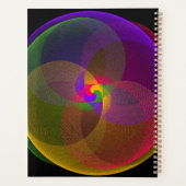 Zitrusfarbene Mischgeometrie Spiralplaner Planer (Rückseite)