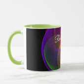 Zitrusfarbige geometrische Kaffeetasse (Links)