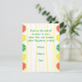 Zitrusfrucht-Bambus-Party Einladung (Stehend Vorderseite)