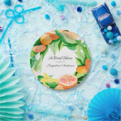 Zitrusfrucht-Brautparty-Tee-Party-orange Pappteller (Party)