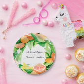 Zitrusfrucht-Brautparty-Tee-Party-orange Pappteller (Party)