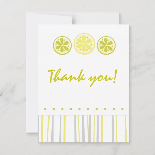 Zitrusfrucht danken Ihnen zu merken Dankeskarte (Vorderseite)