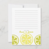 Zitrusfrucht danken Ihnen zu merken Dankeskarte (Rückseite)