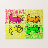 Zitrusfrucht-Dinosaurier Puzzle (Horizontal)