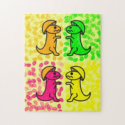 Zitrusfrucht-Dinosaurier Puzzle (Vertikal)
