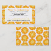 Zitrusfrucht-Druck - geschnittene Orangen Visitenkarte (Vorne/Hinten)