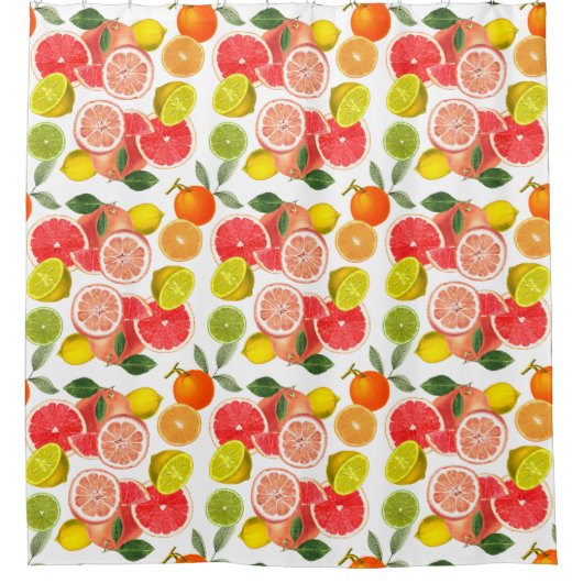 Zitrusfrucht Duschvorhang (Vorderseite)