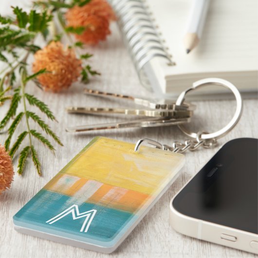 Zitrusfrucht-Felder des Monogramm-| I Schlüsselanhänger (Vorderseite rechts)