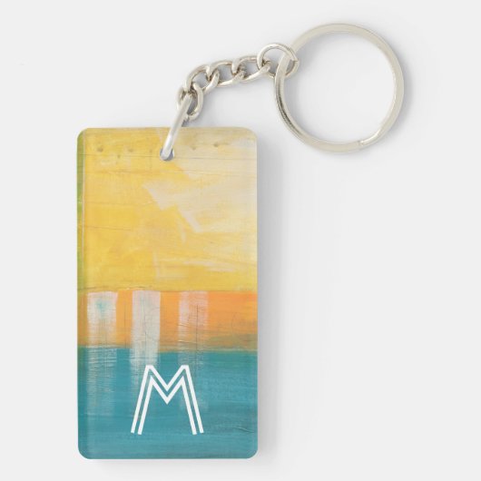 Zitrusfrucht-Felder des Monogramm-| I Schlüsselanhänger (Rückseite)