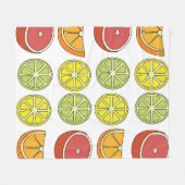 Zitrusfrucht fleecedecke (Vorderseite (Horizontal))