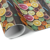 Zitrusfrucht Geschenkpapier (Rolleneckpunkt)
