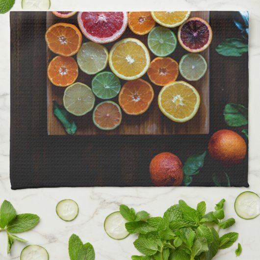 Zitrusfrucht Geschirrtuch (Gefaltet)