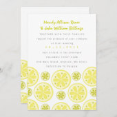 Zitrusfrucht-Hochzeits-Einladung Einladung (Vorne/Hinten)