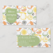 Zitrusfrucht-Kochs-Geschäfts-Karte Visitenkarte (Vorne/Hinten)