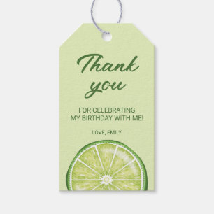 Zitrusfrucht Limette Benutzerdefinierte Geburtstag Geschenkanhänger