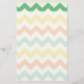 Zitrusfrucht-Limone grüne orange Gelb-Zickzack Briefpapier (Vorderseite)