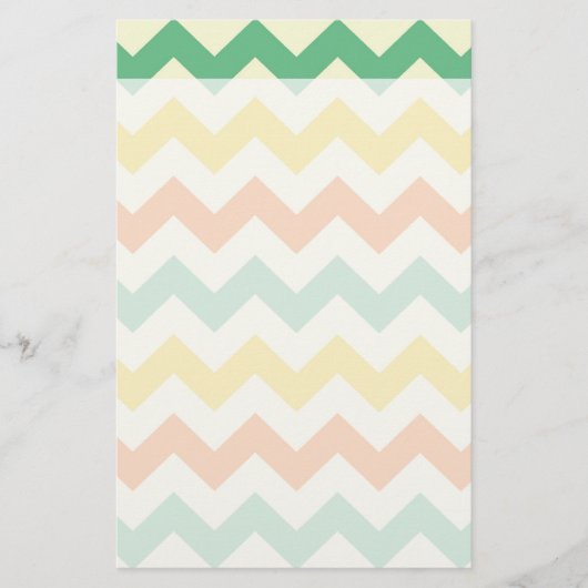 Zitrusfrucht-Limone grüne orange Gelb-Zickzack Briefpapier (Vorderseite)