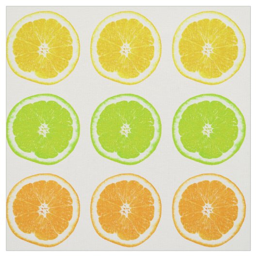 Zitrusfrucht-Limone, Orange und Stoff (Muster)