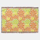 Zitrusfrucht-Muster 2 Decke (Vorderseite)