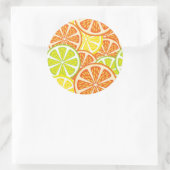 Zitrusfrucht-Muster 2 Runder Aufkleber (Tasche)