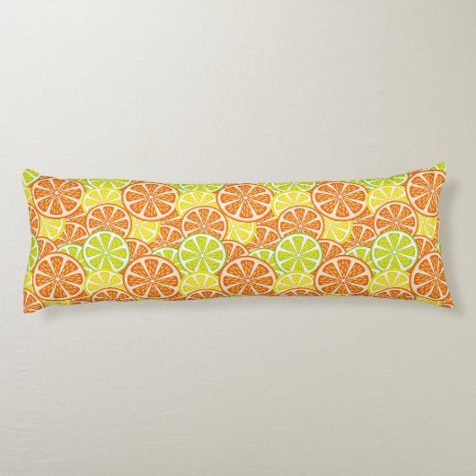 Zitrusfrucht-Muster 2 Seitenschläferkissen (Rückseite)