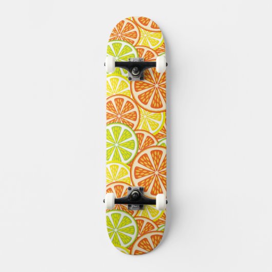 Zitrusfrucht-Muster 2 Skateboard (Vorderseite)