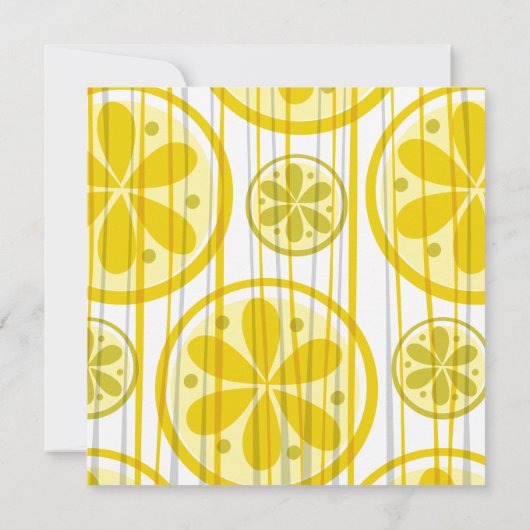 Zitrusfrucht-Muster-Einladung Einladung (Rückseite)